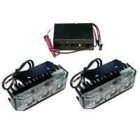 Комплект светодиодный фара вспышка петух стробоскоп 12v 24v