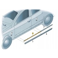 Накладка на дверь хромированная п левая volkswagen passat b6 3c0853515c
