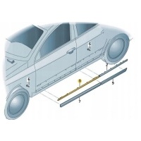 накладка на дверь хромированная п левая volkswagen passat b6 3c0853515c