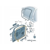Уплотнитель дверь передняя внешнее . audi a3 8v5837912c aso