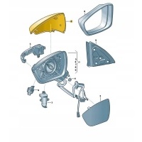 корпус накладка зеркала skoda karoq левая дек.