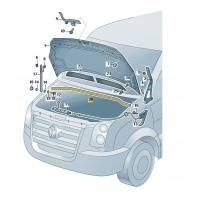 Уплотнитель капота двигателя volkswagen crafter oe