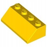 Lego козырек 2x4 3037 4219911 желтый 1szt у