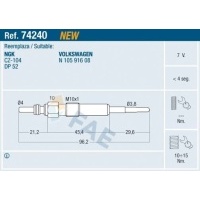 fae 74240 свеча накаливания