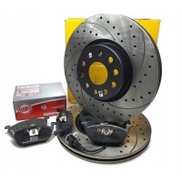 тормозные диски колодки передняя audi a4 passat b5 nawiercane