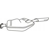 глушитель конечный ferroz opel vectra / b 9 / 00 - 8 / 02