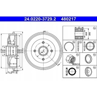 ate 24.0220 - 3729.2 барабан тормозные