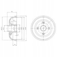 тормозной барабан delphi opel corsa b corsa c