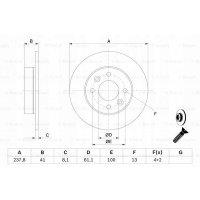 диски торм передние bosch renault rapid 1.6 d