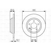 диски торм передние bosch мерседес вито 116 cdi
