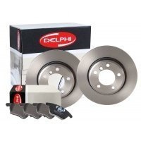 Delphi тормозные диски + колодки передние форд mondeo mk4 4