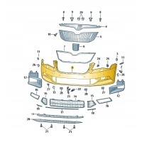 Бампер передняя skoda superb iii oe 3v0807218b