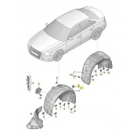 Подкрылок передняя часть переднее л / п audi a5 ii b9 16 -
