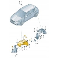 Подкрылок передняя seat леон iii оригинал 5f0809957f