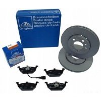 ate диски + тормозные колодки передние toyota avensis t22 275мм