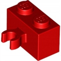 Lego 30237b красный 1x2 с klipem 4113205 1szt