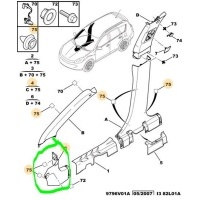 Обшивка стойки Citroen C-Crosser 2011 1608423480