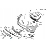 хромированная бампера переднего gle w166 15 - a1668857122