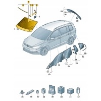 Стекло стекло volkswagen touran oe 5ta845011al nvb
