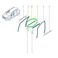 Уплотнитель опускного стекла Renault Duster 2021 803305037R
