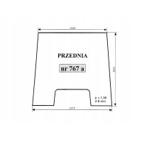 Стекло переднее massey фергюсон 767a 3385240m5