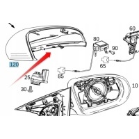 корпус зеркала мерседес c w205 белый код 149 пра