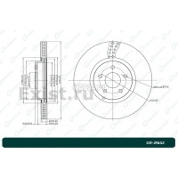 Диск тормозной передний вентилируемый Ford S40 (2004 - 2012) 1829608