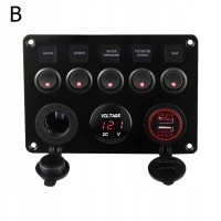 12v / 24v 5 gang переключатель rocker панель два porty