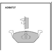 Колодки тормозные SKODA FABIA ADB0737