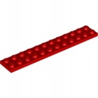 Lego 2445 красная плитка 2x12 4255035 1szt