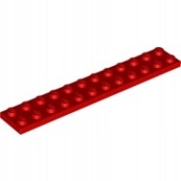 Lego 2445 красная плитка 2x12 4255035 1szt