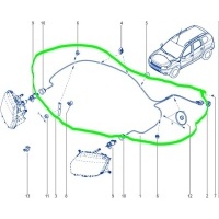 Корректор фары (трос фары) Renault Duster 2014 260107488R