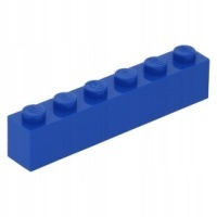 Lego 3009 300923 brick 1x6 синяя 1sz box13