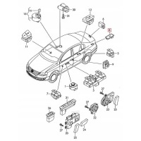 Oe vag кнопка закрытие крышки багажника audi a4 b8
