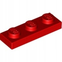 Lego 3623 czerwon плитка plate 1x3 362321 2шт