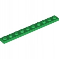 Lego 4477 зеленый плитка 1x10 4161145 1szt