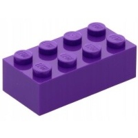 09539 lego 3001 4626935 brick 2x4 c.fioletowy 1szt