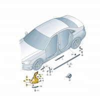 Спойлер подкрылок юбка передняя левая audi a4 b9