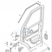 Volkswagen t4 уплотнитель дверь передняя переднее верхняя п л