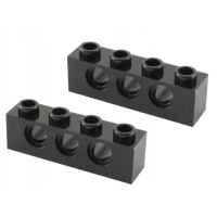 22083a lego 3701 370126 brick 1x4 tech чёрный 2шт