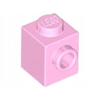 Lego 87087 4621554 klocek мод 1x1jasno różowy 2шт