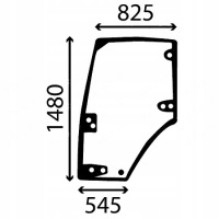 Стекло двери левая case mx 180 , 200 , 210 , 220 , 230 , 240