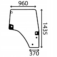 Стекло двери правое deutz - fahr same 0.016.8682.0