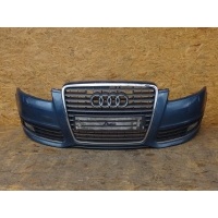 Audi a6 c6 рестайлинг 08 - 11 бампер передняя передний в сборе решетка радиатора туманки lx5y