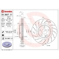 диск тормозной brembo 09b80751