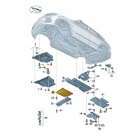 Крышка опора нижняя середина audi q3 aso оригинал