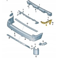 каретка бампера str . правый задняя volkswagen транспортер oe