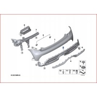 Корпус бампера заднего нижняя мини f56 lci f57 lci 5a3c9a9