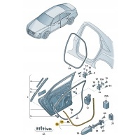Уплотнитель дверь внешних задняя левая audi a8 d4 aso оригинал новая