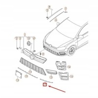 Впуск правая для бампера volkswagen гольф mk7 5g0853764a2zz